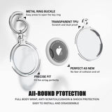 Suport Techsuit (set de 4) Secure Silicone (CT15), Apple AirTag Case, Transparent