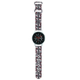 Curea smartwatch Hello Kitty Strap Silicone Heads & Stripes (HKUWLSDIESK)-Samsung Watch (46mm)/Watch 3, Huawei Watch GT 2/GT 3 (46mm)- Black