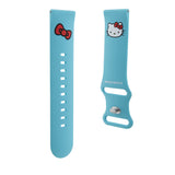 Curea smartwatch Hello Kitty Strap Silicone Kitty Head (HKUWLSCHBLB) compatibil cu Samsung Watch (46mm)/Watch 3, Huawei Watch GT 2/GT 3 (46mm), Albastru