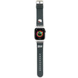 Curea smartwatch Hello Kitty Strap Leather Kitty Head (HKAWMPGKHK) compatibil cu Apple Watch 1/2/3/4/5/6/7/8/9/10/SE/SE 2 (38/40/41/42mm), Negru