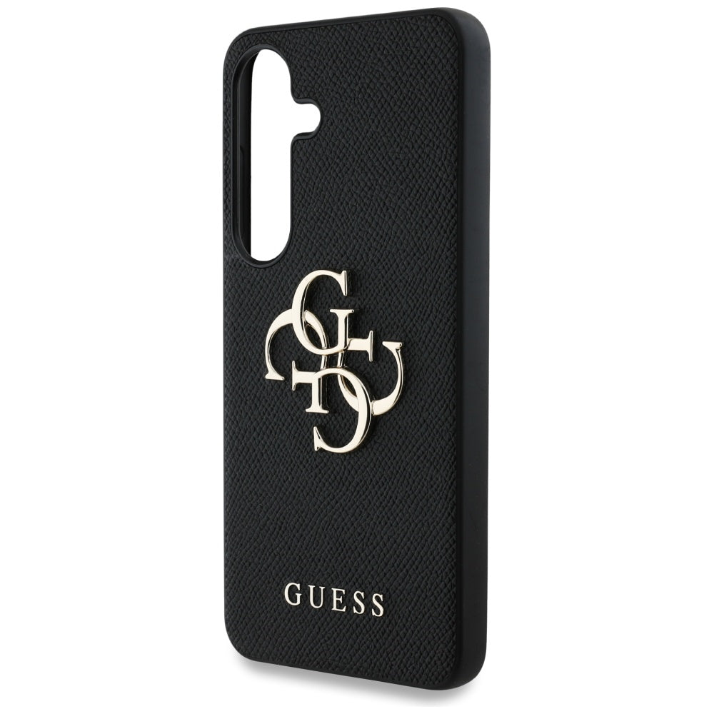Husa de protectie Guess Hardcase 4G Grained Big and Classic Logo (GUHCS25SPGT4MBK) compatibil cu Samsung Galaxy S25, Negru