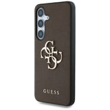 Husa de protectie Guess Hardcase 4G Grained Big and Classic Logo (GUHCS25SPGT4MBW) compatibil cu Samsung Galaxy S25, Maro