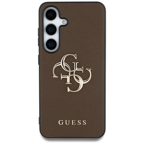 Husa de protectie Guess Hardcase 4G Grained Big and Classic Logo (GUHCS25SPGT4MBW) compatibil cu Samsung Galaxy S25, Maro