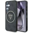 Husa de protectie Guess IML Metal Glitter 4G Circle Triangle MagSafe (GUHMS25SHG4PRTGK) compatibil cu Samsung Galaxy S25, Negru