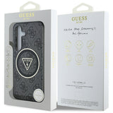 Husa de protectie Guess IML Metal Glitter 4G Circle Triangle MagSafe (GUHMS25SHG4PRTGK) compatibil cu Samsung Galaxy S25, Negru