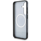 Husa de protectie Guess IML Metal Glitter 4G Circle Triangle MagSafe (GUHMS25SHG4PRTGK) compatibil cu Samsung Galaxy S25, Negru