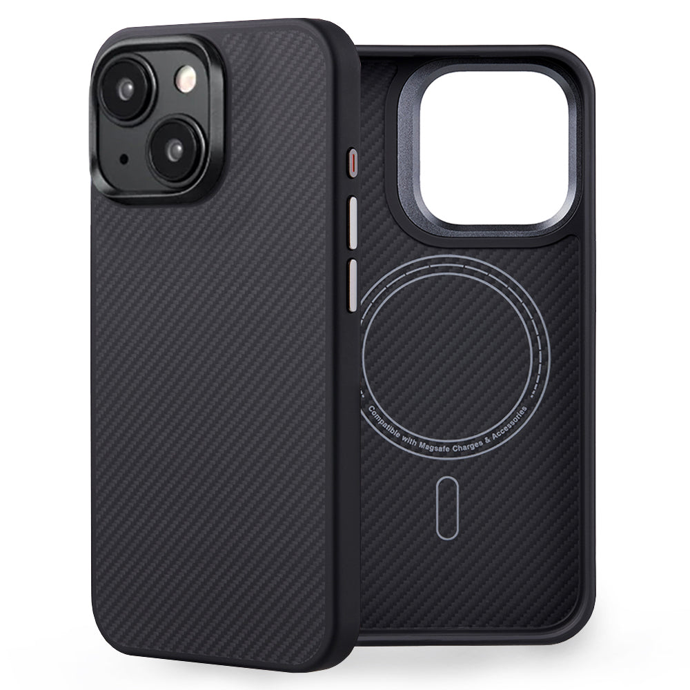 Husa de protectie Edizard Pro MagSafe compatibil cu iPhone 15 Plus, Negru