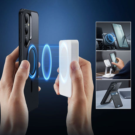 Husa de protectie ESR Classic Hybrid HaloLock compatibil cu Samsung Galaxy S25 Plus, Negru Mat