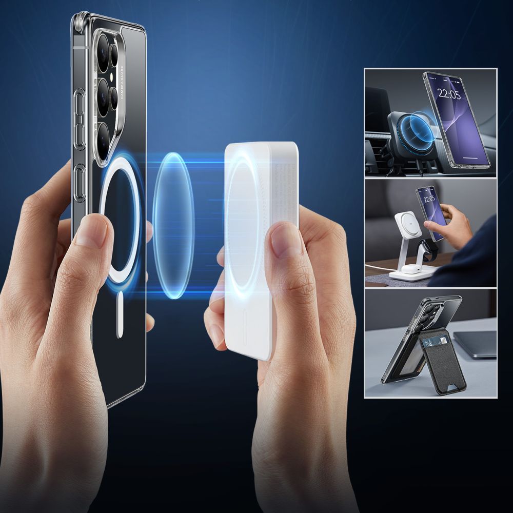 Husa de protectie ESR Classic Hybrid HaloLock compatibil cu Samsung Galaxy S25 Ultra, Transparent