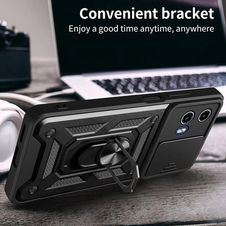 Husa de protectie Techsuit CamShield Series compatibil cu Motorola Moto G05 / E15, Negru