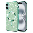 Husa de protectie Techsuit Luxury Glitter MagSafe compatibil cu iPhone 16 Plus, Verde Deschis