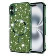 Husa de protectie Techsuit Luxury Glitter MagSafe compatibil cu iPhone 16, Deep Green
