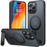 Husa de protectie Torras Pstand MagSafe compatibil cu iPhone 16 Pro Max, Negru