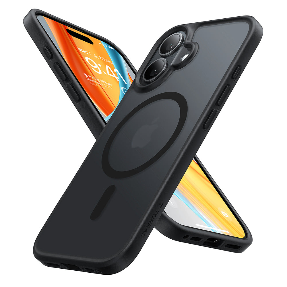 Husa de protectie Torras Guardian Magnetic Series compatibil cu iPhone 16, Negru