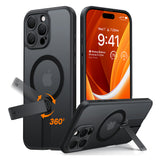 Husa de protectie Torras Pstand Spin MagSafe compatibil cu iPhone 16 Pro Max, Negru