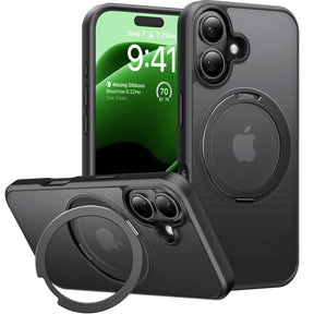 Husa de protectie Torras Ostand Pro MagSafe Series compatibil cu iPhone 16 Plus, Negru