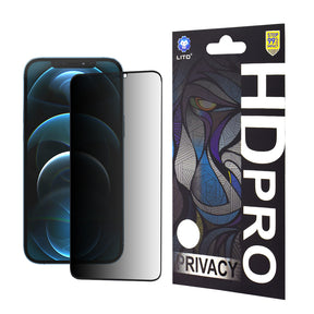 Folie de protectie Lito HD Pro Privacy compatibil cu iPhone 12 Pro Max, Negru