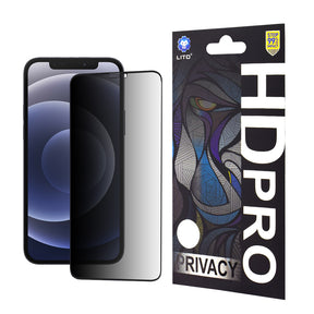 Folie de protectie Lito HD Pro Privacy compatibil cu iPhone 12 / iPhone 12 Pro, Negru