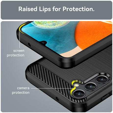 Husa de protectie Techsuit Carbon Silicone compatibil cu Samsung Galaxy A14 4G / A14 5G, Negru