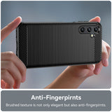 Husa de protectie Techsuit Carbon Silicone compatibil cu Samsung Galaxy A14 4G / A14 5G, Negru