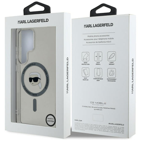 Husa de protectie Karl Lagerfeld IML MagSafe (KLHMS25LHLSKIK) compatibil cu Samsung Galaxy S25 Ultra, Karl`s Head