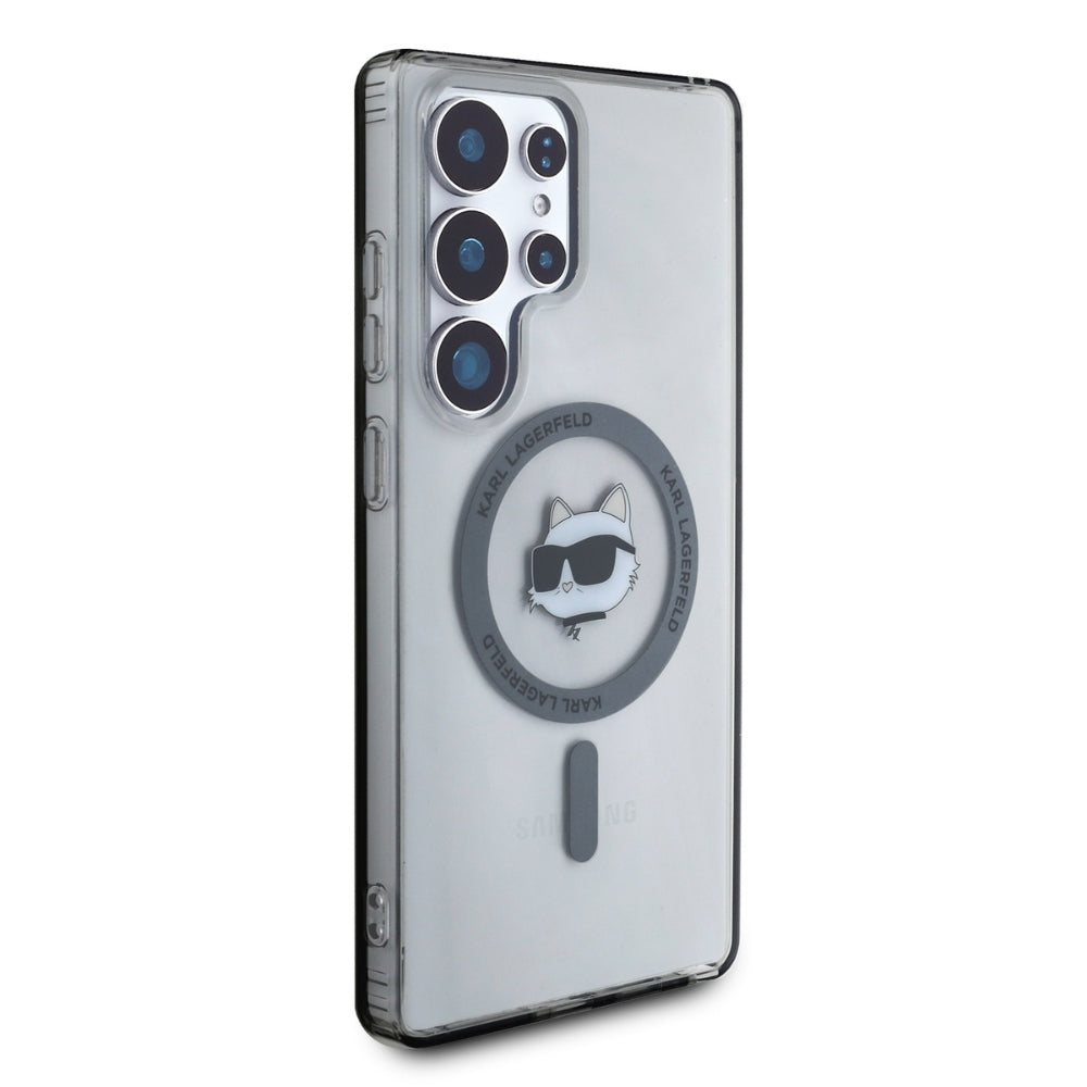 Husa de protectie Karl Lagerfeld IML MagSafe (KLHMS25LHLSCHK) compatibil cu Samsung Galaxy S25 Ultra, Choupette`s Head
