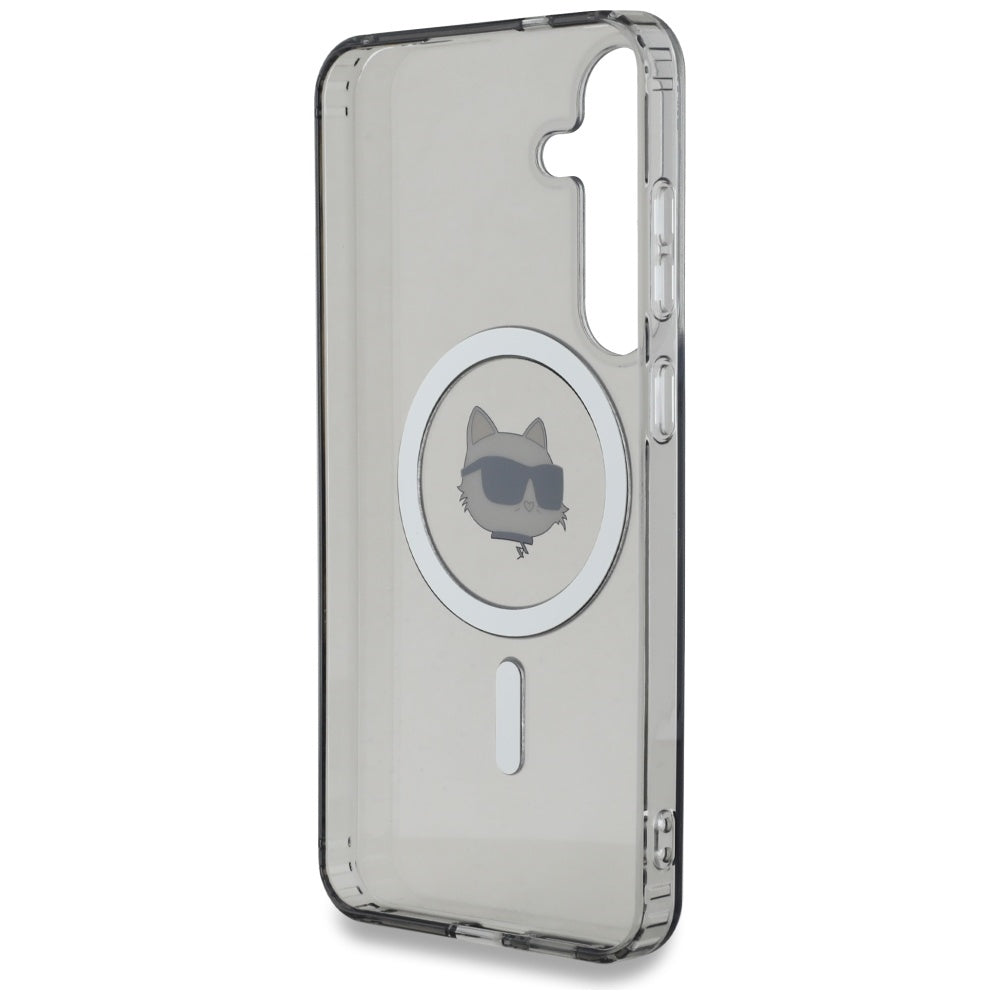 Husa de protectie Karl Lagerfeld IML MagSafe (KLHMS25SHLSCHK) compatibil cu Samsung Galaxy S25, Choupette`s Head