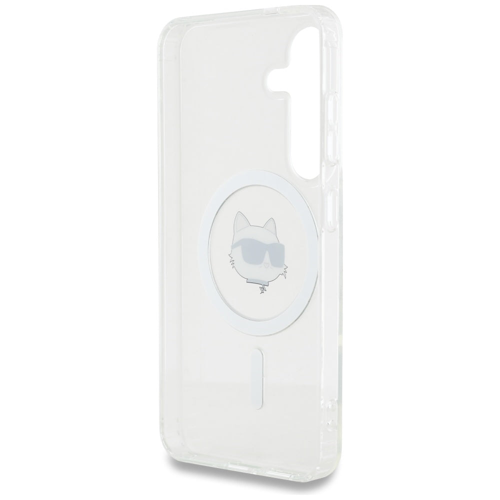Husa de protectie Karl Lagerfeld IML MagSafe (KLHMS25SHLSCHH) compatibil cu Samsung Galaxy S25, Choupette`s Head