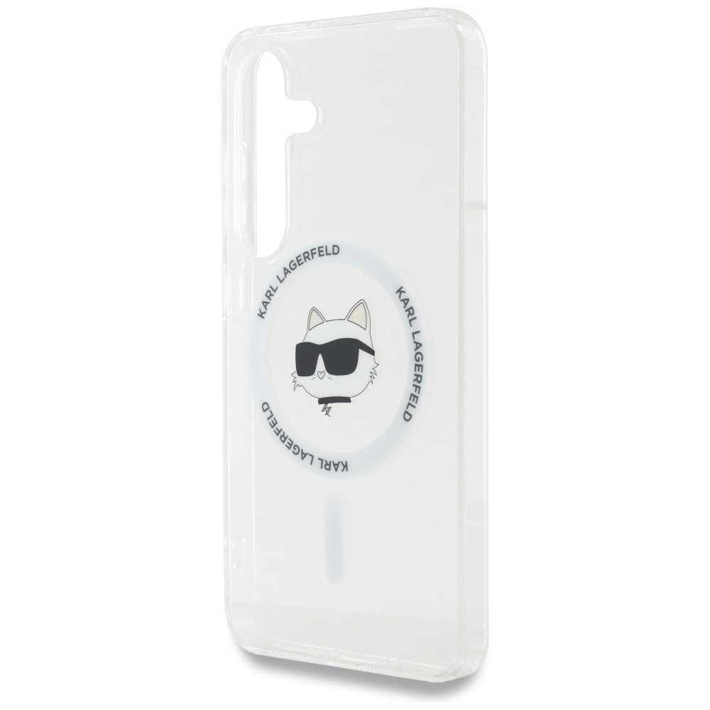 Husa de protectie Karl Lagerfeld IML MagSafe (KLHMS25SHLSCHH) compatibil cu Samsung Galaxy S25, Choupette`s Head