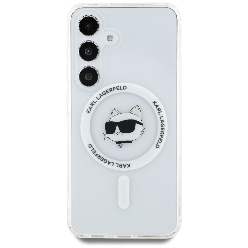 Husa de protectie Karl Lagerfeld IML MagSafe (KLHMS25SHLSCHH) compatibil cu Samsung Galaxy S25, Choupette`s Head