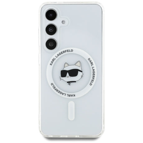 Husa de protectie Karl Lagerfeld IML MagSafe (KLHMS25SHLSCHH) compatibil cu Samsung Galaxy S25, Choupette`s Head