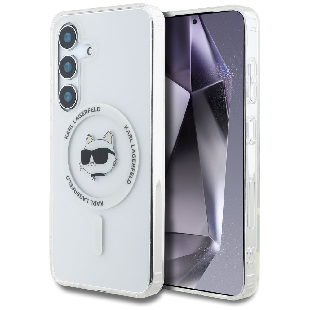 Husa de protectie Karl Lagerfeld IML MagSafe (KLHMS25SHLSCHH) compatibil cu Samsung Galaxy S25, Choupette`s Head