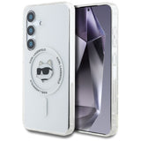 Husa de protectie Karl Lagerfeld IML MagSafe (KLHMS25SHLSCHH) compatibil cu Samsung Galaxy S25, Choupette`s Head