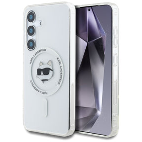 Husa de protectie Karl Lagerfeld IML MagSafe (KLHMS25SHLSCHH) compatibil cu Samsung Galaxy S25, Choupette`s Head