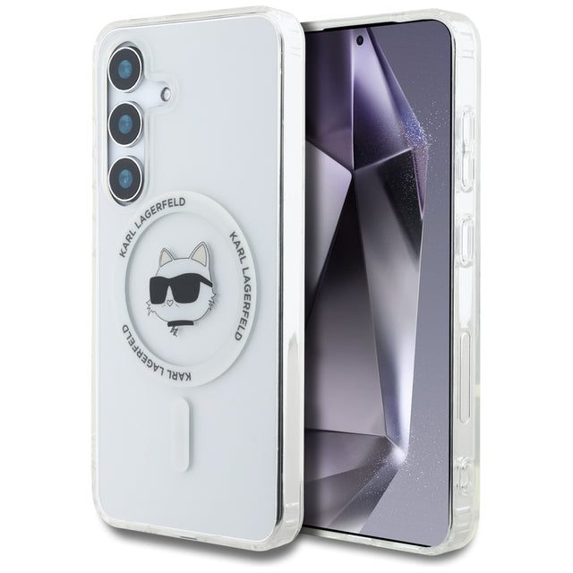 Husa de protectie Karl Lagerfeld IML MagSafe (KLHMS25SHLSCHH) compatibil cu Samsung Galaxy S25, Choupette`s Head