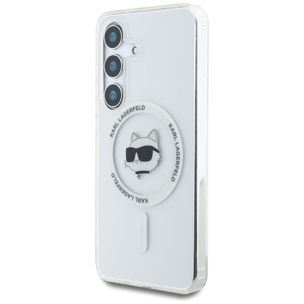 Husa de protectie Karl Lagerfeld IML MagSafe (KLHMS25SHLSCHH) compatibil cu Samsung Galaxy S25, Choupette`s Head