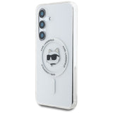 Husa de protectie Karl Lagerfeld IML MagSafe (KLHMS25SHLSCHH) compatibil cu Samsung Galaxy S25, Choupette`s Head