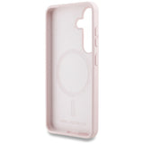Husa de protectie Karl Lagerfeld Silicone Double Heads MagSafe (KLHMS25SSKCHTCP) compatibil cu Samsung Galaxy S25, Roz