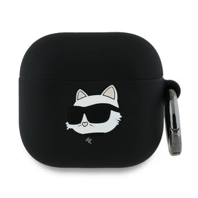 Husa de protectie Karl Lagerfeld Silicone Choupette Head 3D (KLA4RUNCHK) compatibil cu Apple AirPods 4, Negru