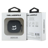 Husa de protectie Karl Lagerfeld Silicone Choupette Head 3D (KLA4RUNCHK) compatibil cu Apple AirPods 4, Negru