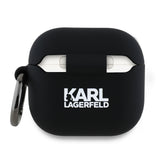 Husa de protectie Karl Lagerfeld Silicone Choupette Head 3D (KLA4RUNCHK) compatibil cu Apple AirPods 4, Negru