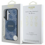 Husa de protectie Guess 4G Circle Classic Logo MagSafe (GUHMS25MP4PGRSGB) compatibil cu Samsung Galaxy S25 Plus, Albastru