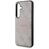 Husa de protectie Guess 4G Circle Classic Logo MagSafe (GUHMS25MP4PGRSGP) compatibil cu Samsung Galaxy S25 Plus, Roz