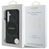 Husa de protectie Guess 4G Circle Classic Logo MagSafe (GUHMS25MP4PGRSGK) compatibil cu Samsung Galaxy S25 Plus, Negru