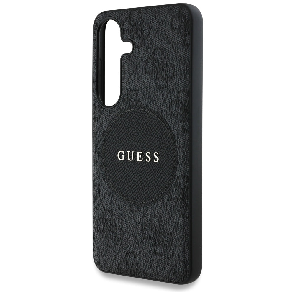Husa de protectie Guess 4G Circle Classic Logo MagSafe (GUHMS25MP4PGRSGK) compatibil cu Samsung Galaxy S25 Plus, Negru