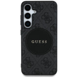Husa de protectie Guess 4G Circle Classic Logo MagSafe (GUHMS25MP4PGRSGK) compatibil cu Samsung Galaxy S25 Plus, Negru