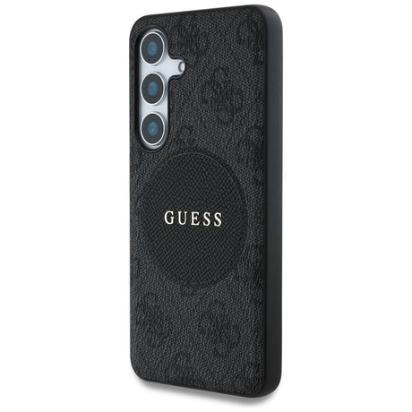 Husa de protectie Guess 4G Circle Classic Logo MagSafe (GUHMS25MP4PGRSGK) compatibil cu Samsung Galaxy S25 Plus, Negru