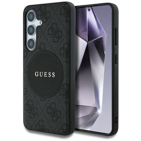 Husa de protectie Guess 4G Circle Classic Logo MagSafe (GUHMS25MP4PGRSGK) compatibil cu Samsung Galaxy S25 Plus, Negru