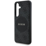 Husa de protectie Guess 4G Circle Classic Logo MagSafe (GUHMS25SP4PGRSGK) compatibil cu Samsung Galaxy S25, Negru