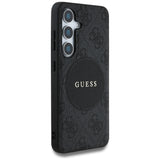 Husa de protectie Guess 4G Circle Classic Logo MagSafe (GUHMS25SP4PGRSGK) compatibil cu Samsung Galaxy S25, Negru